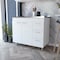 Tuhome Ferretti Base Cabinet, Three Drawers, Double Door, Four Legs, White MIB6763 - alternate 8
